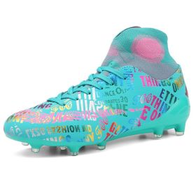 Soccer Shoes Fashion Breathable Broken Nail Soccer Shoes Men's Large Size (Option: Moonlight Spike-43)