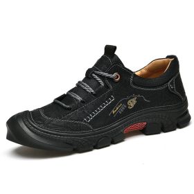 Non-slip Wear-resistant Hiking Outdoor Cross-country Hiking Shoes (Option: Black-43)
