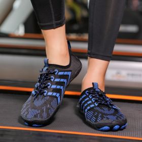 Men's And Women's Non-slip Five-finger Mountaineering Fitness Shoes (Option: D025 Sapphire Blue-42)